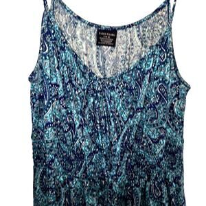Faded Glory Small Blue Palsy  Women's Sleeveless Sun Dress Miss Size 4 6 S